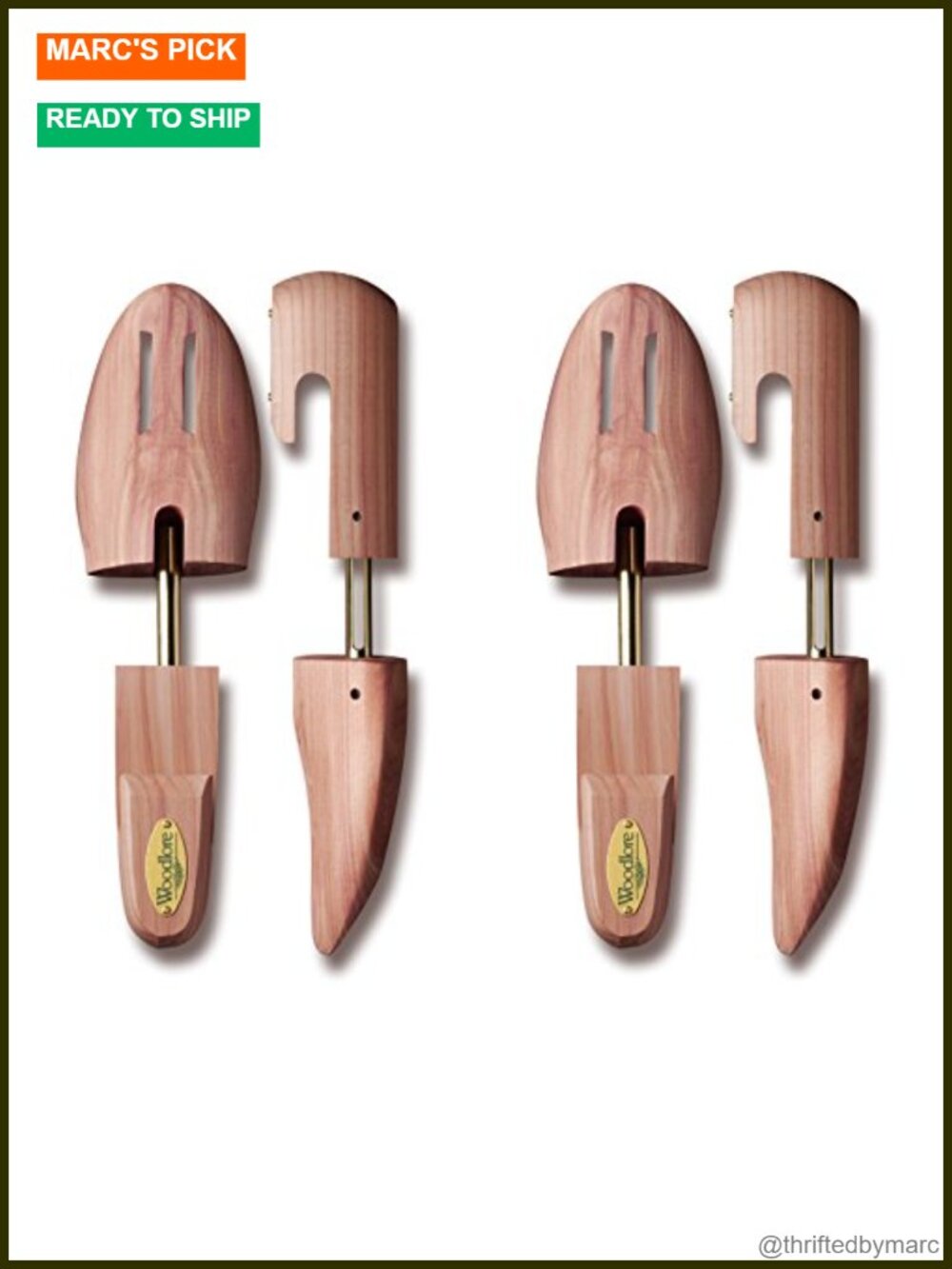 Cedar Wood Shoe Trees 2 Pairs Adjustable Aromatic Made in USA